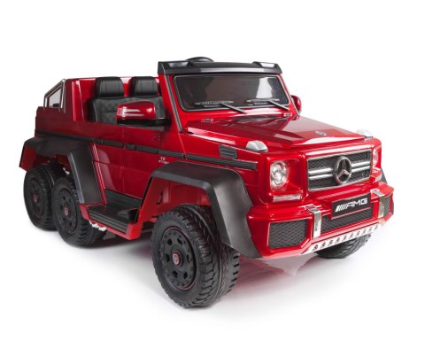 MEGA POJAZD- ORYGINALNY MERCEDES G63, NAPĘD 6X6, MIĘKKIE KOŁA, MIĘKKIE SIEDZENIE, SIEDZENIE DLA RODZICA, 12v14AH, LAKIER, MP4/SX