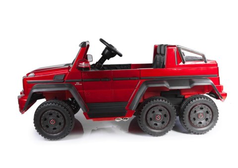 MEGA POJAZD- ORYGINALNY MERCEDES G63, NAPĘD 6X6, MIĘKKIE KOŁA, MIĘKKIE SIEDZENIE, SIEDZENIE DLA RODZICA, 12v14AH, LAKIER, MP4/SX