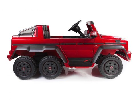 MEGA POJAZD- ORYGINALNY MERCEDES G63, NAPĘD 6X6, MIĘKKIE KOŁA, MIĘKKIE SIEDZENIE, SIEDZENIE DLA RODZICA, 12v14AH, LAKIER, MP4/SX
