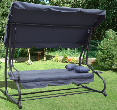 HUŚTAWKA OGRODOWA 2w1 Leżanka 3-4 osobowa 214cm x 168 cm x 114 cm 4 KOLORY !!! HIT