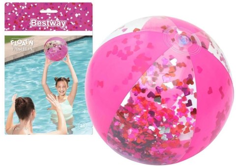 Piłka Plażowa Z Brokatem Rózowa 41cm Bestway 31050 Piłka Plażowa Z Brokatem Rózowa 41cm Bestway 31050