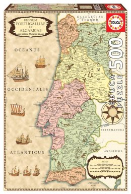 Puzzle 500 Mapa Portugalii z 1710 roku G3