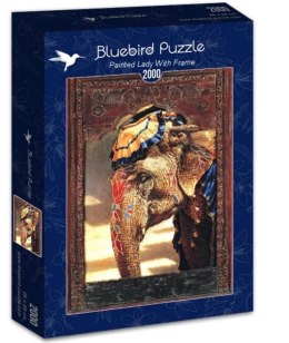 Puzzle 2000 Malowana Dama z ramą