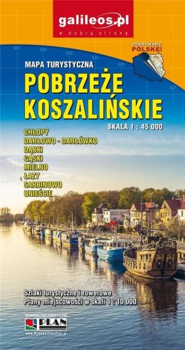 Mapa turystyczna - Pobrzeże Koszalińskie