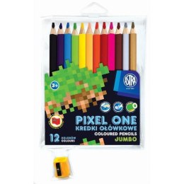 Kredki ołówkowe Pixel One 12 kolorów + temperówka