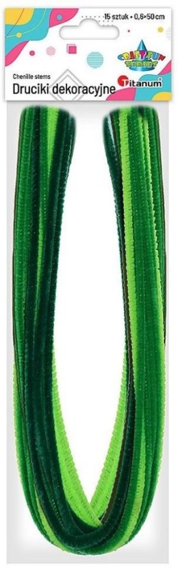 Druciki 0,6x50cm 15szt zielone