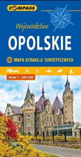 Mapa atrakcji tur. - Województwo Opolskie 1:200000