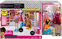 Barbie Zestaw szafa z lalką i akcesoriami