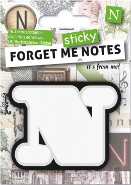 Forget me sticky notes kart samoprzylepne litera N
