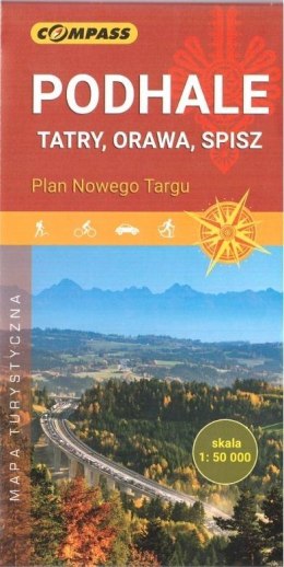 Mapa turystyczna - Podhale, Tatry, Orawa..1:50 000