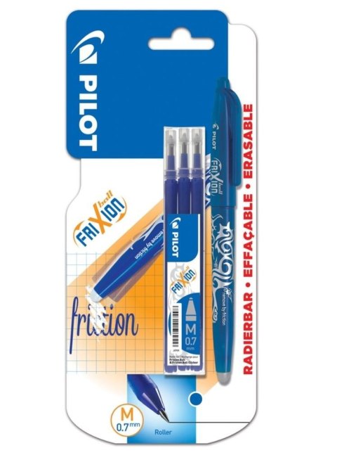 Pióro kulk. FriXion niebieski 0.7 + wkłady PILOT Pióro kulk. FriXion niebieski 0.7 + wkłady PILOT