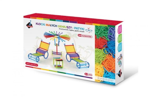Klocki małych geniuszy - Patyki 360 elementów Klocki małych geniuszy - Patyki 360 elementów