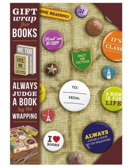 Gift wrap Papier do książki Book badges