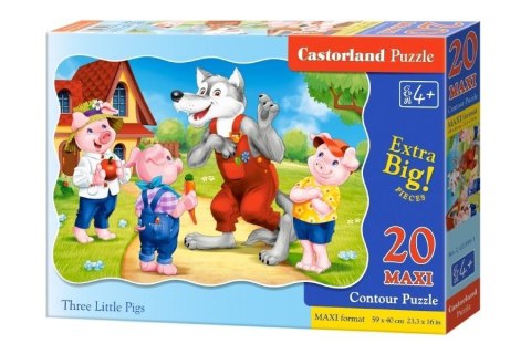 Puzzle 20 maxi - Three Little Pigs CASTOR Puzzle 20 maxi - Three Little Pigs CASTOR