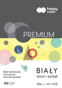 Blok techniczny biały A3/10K Premium HAPPY COLOR