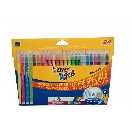 Flamastry Kid Couleur Fluo 20+4 kolory BIC Flamastry Kid Couleur Fluo 20+4 kolory BIC
