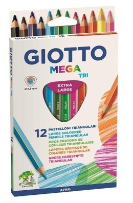 Kredki Mega Tri 12 kolorów GIOTTO