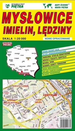 Mysłowice, Imielin, Lędziny 1:20 000 plan miasta