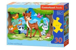 Puzzle 30 Jeleń i przyjaciele CASTOR