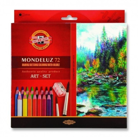 Kredki Mondeluz 72 kolory + pędzel Kredki Mondeluz 72 kolory + pędzel