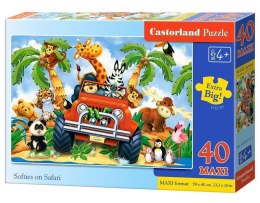 Puzzle 40 maxi - Pluszaki na Safari CASTOR
