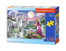 Puzzle 120 Księżniczka i jej jednorożce CASTOR