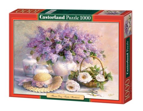 Puzzle 1000 Kwiaty i kapelusz CASTOR