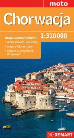 Chorwacja- mapa samochodowa 1:310000