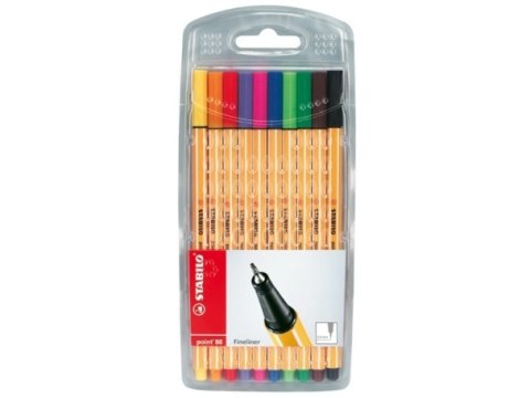 Cienkopis STABILO Point 88 - etui 10szt. + notesik GRATIS Cienkopis STABILO Point 88 - etui 10szt. + notesik GRATIS