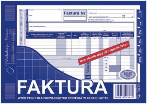Druk-faktura A5 pełna 103-3E Druk-faktura A5 pełna 103-3E