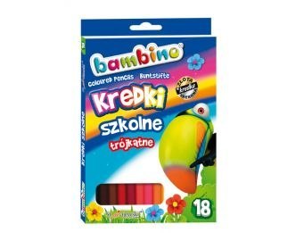 Kredki szkolne BAMBINO trójkątne 18 kolorów Kredki szkolne BAMBINO trójkątne 18 kolorów