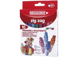 Mazaki 10 kolorów FIBRACOLOR Zig-Zag