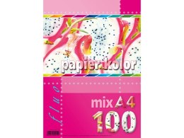 Papier ksero kolorowy A4 100k. KRESKA mix kolory fluorescencyjne