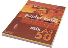 Papier ksero kolorowy A4 50k. KRESKA mix 160g