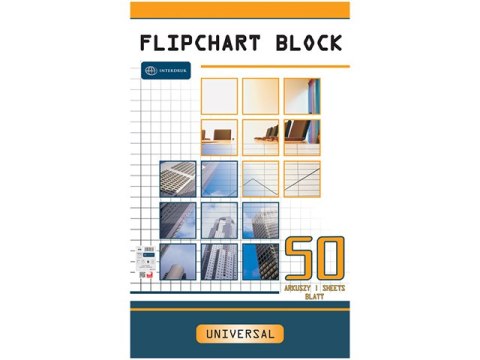 Blok do flipchartów INTERDRUK 100x64 cm 50 kratka Blok do flipchartów INTERDRUK 100x64 cm 50 kratka