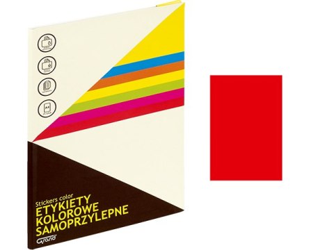 Etykiety samoprzylepne GRAND czerwone 061 Etykiety samoprzylepne GRAND czerwone 061
