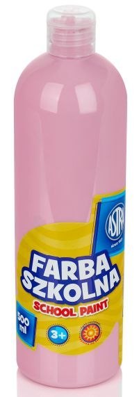 Farba szkolna ASTRA 500ml - różowa jasna Farba szkolna ASTRA 500ml - różowa jasna