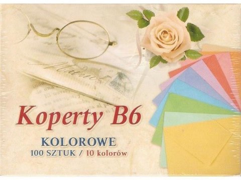 Koperta kolor B6 12, 5x17, 6cm kolorowe (100szt)