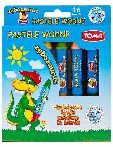 Pastele wodne TOMA 16 kolorów Zębozaurus (587) Pastele wodne TOMA 16 kolorów Zębozaurus (587)