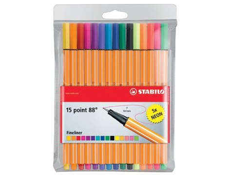 Cienkopis STABILO Point 88 etui 15 szt. (8815) Cienkopis STABILO Point 88 etui 15 szt. (8815)