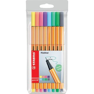 Cienkopis STABILO Point 88 - etui pastel 8szt.