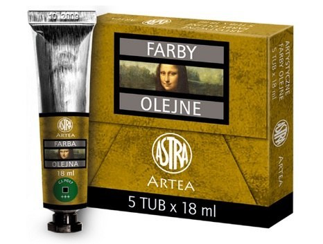 Farby olejne 18ml 5szt zieleń chromowa