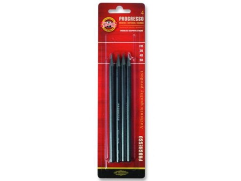 Komplet 4 ołówków grafitowych KOH-I-NOOR Progresso /HB,2B,4B,6B/ (8914) Komplet 4 ołówków grafitowych KOH-I-NOOR Progresso /HB,2B,4B,6B/ (8914)
