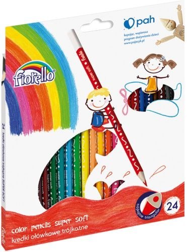 Kredki FIORELLO 24 koloy Supermiękkie Kredki FIORELLO 24 koloy Supermiękkie