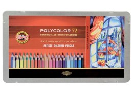 Kredki KOH-I-NOOR Polycolor, metalowe opakowanie 72 kolory