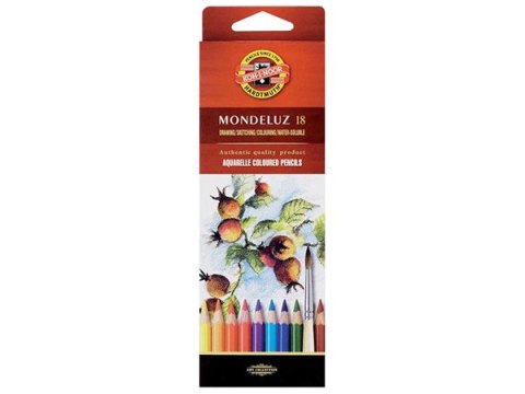 Kredki akwarelowe KOH-I-NOOR Mondeluz 18 kolorów Kredki akwarelowe KOH-I-NOOR Mondeluz 18 kolorów