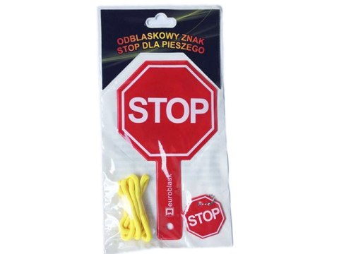 Obustronny odblaskowy znak STOP dla pieszego EBLASK Obustronny odblaskowy znak STOP dla pieszego EBLASK