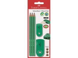 Ołówki +gumka +temperówka FABER-CASTELL Sleeve set zielony blister