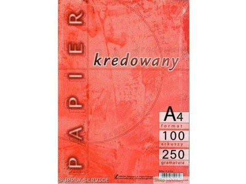 Papier 115g A4-100 kredowany KRESKA