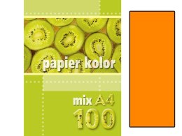Papier ksero kolorowy A4 100k. KRESKA pomarańczowy (fluo)